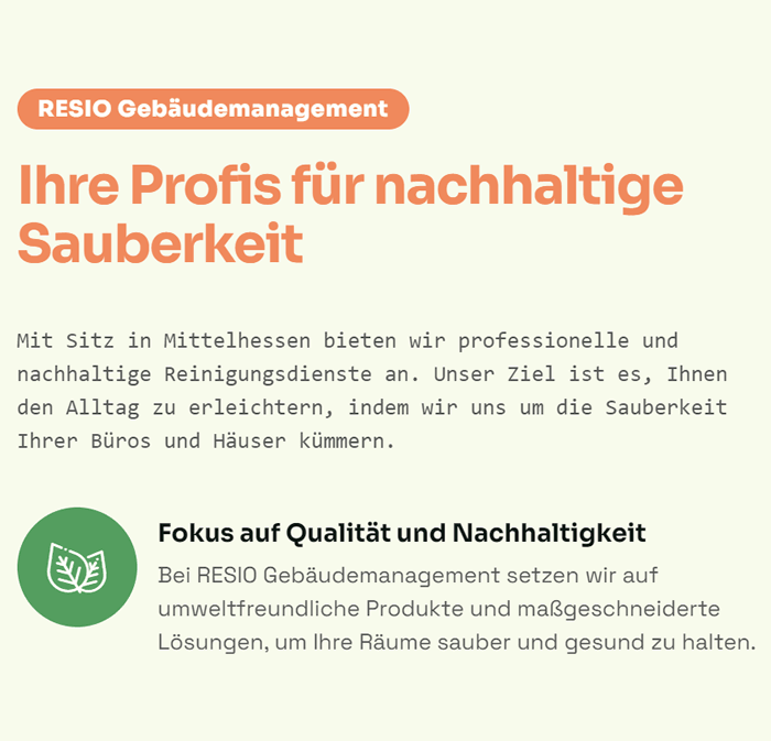 Sauberkeit in  Gießen